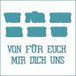 Preview: Von für dich klein - Stanzschablone